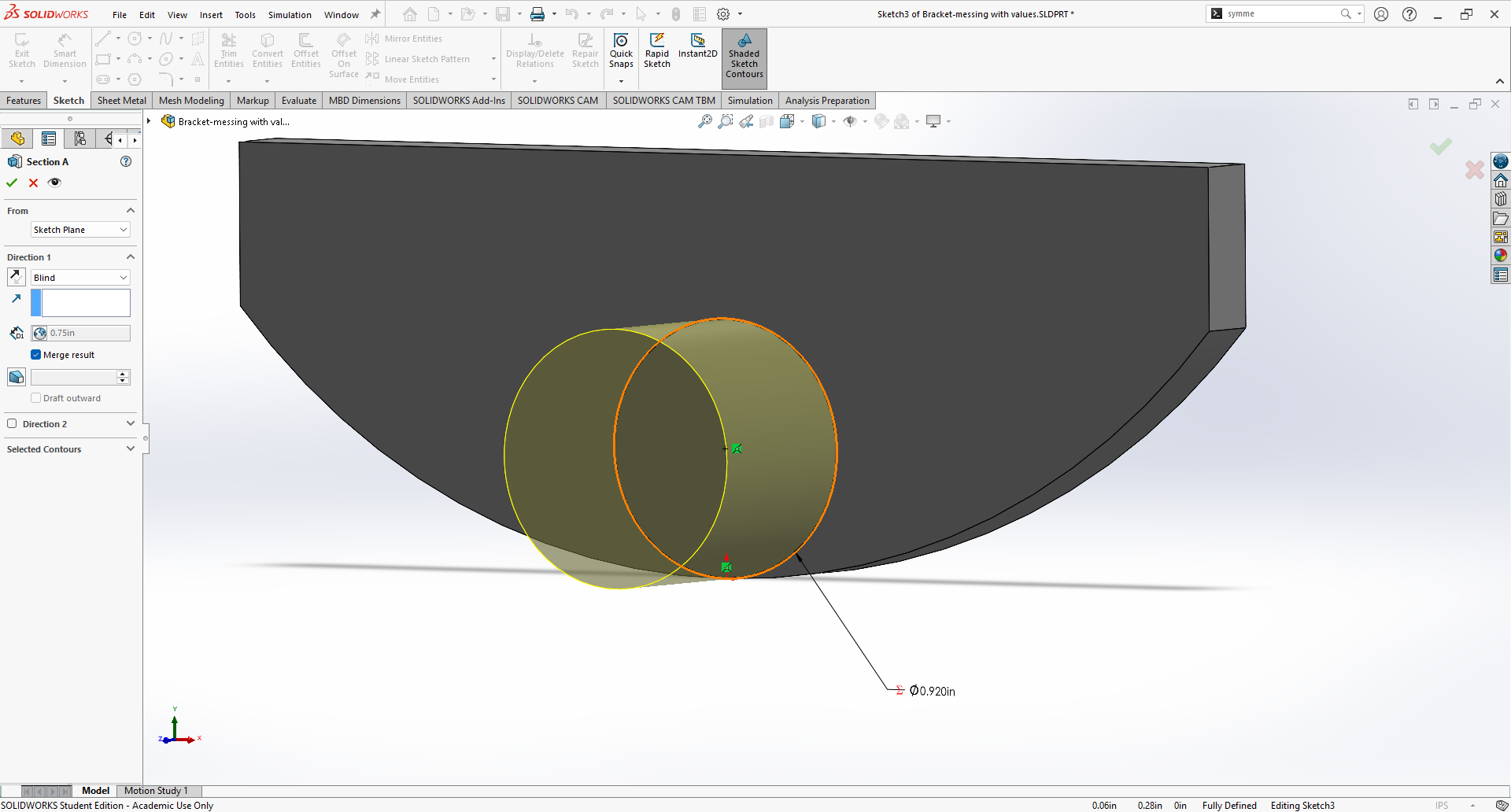 Section A Extrusion